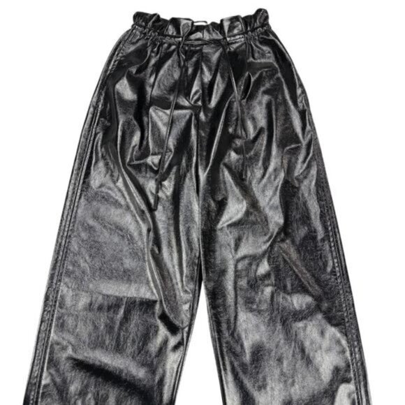 Aritzia Wilfred Jive Shiny Vegan Leather Pant Size Medium - Picture 3 of 7